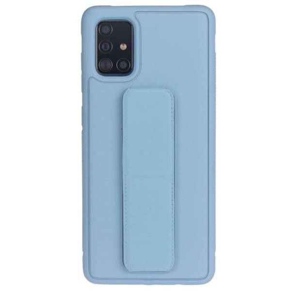 „Finger Grip“ Kickstand kieto silikono (TPU) dėklas - mėlynas (Galaxy A51)