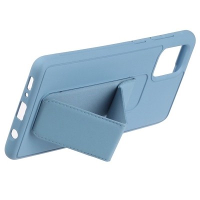 Samsung Galaxy A51 (A515F) „Finger Grip“ Kickstand kieto silikono TPU mėlynas dėklas - nugarėlė | Priedai.lt