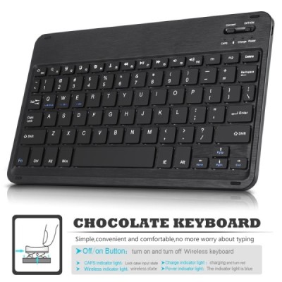 Lenovo Tab M10 Plus 10.3" (TB-X606F) ādas atvēramais melns futrālis ar bluetooth tastatūra | Vacins.lv