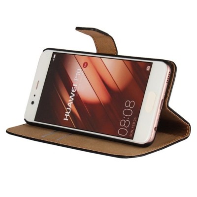 Huawei P10 (Huawei Ascend P10) atverčiamas juodas odinis Casual dėklas - piniginė | Priedai.lt