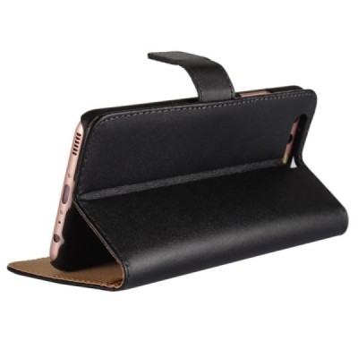 Huawei P10 (Huawei Ascend P10) atverčiamas juodas odinis Casual dėklas - piniginė | Priedai.lt