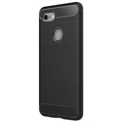 Google Pixel 3 XL „Carbon“ cieta silikona (TPU) melns apvalks | vacins.lv