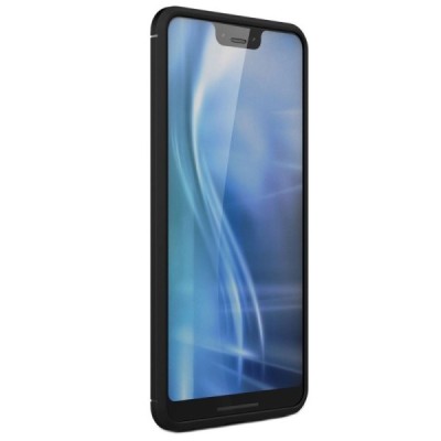 Google Pixel 3 XL „Carbon“ cieta silikona (TPU) melns apvalks | vacins.lv