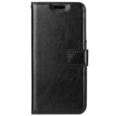 Huawei Y6 2019 (Y6 Prime 2019) atverčiamas juodas odinis dėklas, knygutė - piniginė | Priedai.lt