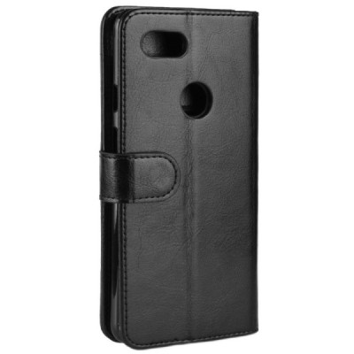 Google Pixel 3 XL atvēramais ādas melns maciņš (maks) | Vacins.lv