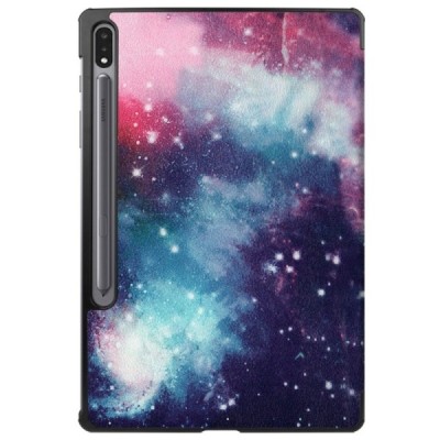 Samsung Galaxy Tab S7+ 12.4" (T976) atverčiamas spalvotas „Cosmo“ odinis dėklas - knygutė | Priedai.lt