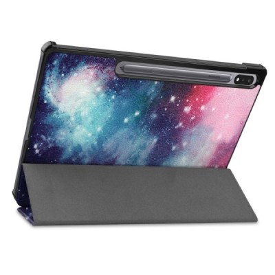 Samsung Galaxy Tab S7+ 12.4" (T976) atverčiamas spalvotas „Cosmo“ odinis dėklas - knygutė | Priedai.lt