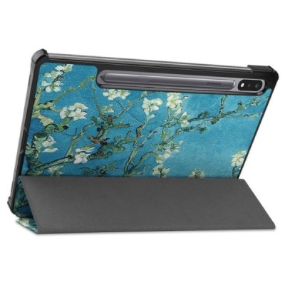 Samsung Galaxy Tab S7 11" (T875, T870) atverčiamas spalvotas „Sakura“ odinis dėklas - knygutė | Priedai.lt