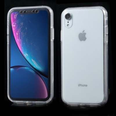 Apple iPhone Xr skaidrus (permatomas) dvigubas kieto silikono TPU ploniausias pasaulyje dėklas | Priedai.lt