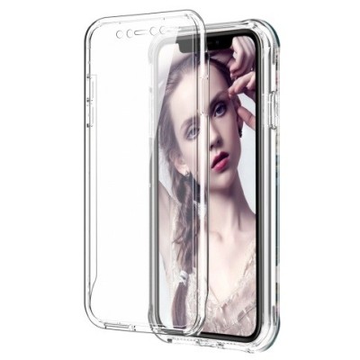 Apple iPhone Xr skaidrus (permatomas) dvigubas kieto silikono TPU ploniausias pasaulyje dėklas | Priedai.lt