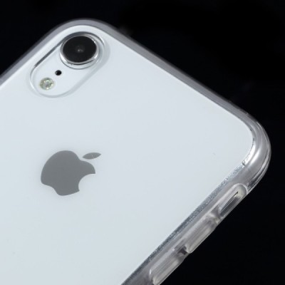 Apple iPhone Xr skaidrus (permatomas) dvigubas kieto silikono TPU ploniausias pasaulyje dėklas | Priedai.lt
