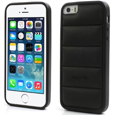 Melns „Infisens“ silikona Apple iPhone 5, 5S apvalks / vacins.lv