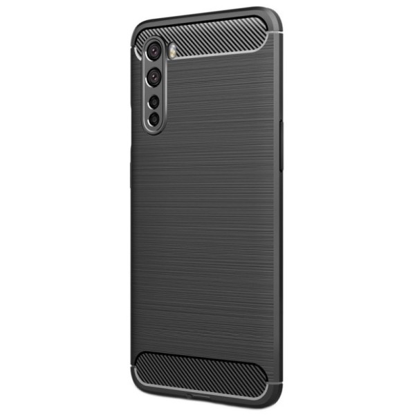 „Carbon“ cieta silikona (TPU) apvalks - melns (OnePlus Nord)