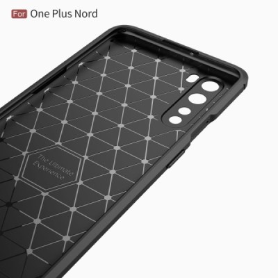 OnePlus Nord Carbon cieta silikona (TPU) melns apvalks | vacins.lv