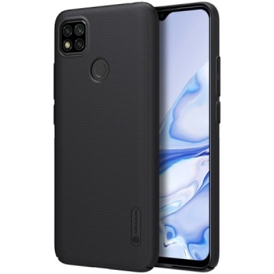Xiaomi Redmi 9C Nillkin Frosted Shield melns plastmasas apvalks | vacins.lv