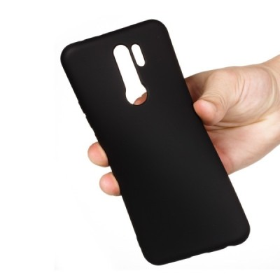 Xiaomi Redmi 9 Shell cieta silikona (TPU) melns apvalks | vacins.lv