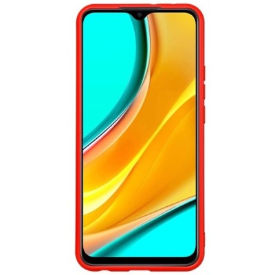 Xiaomi Redmi 9 Shell kieto silikono TPU raudonas dėklas - nugarėlė | Priedai.lt