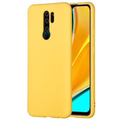 Xiaomi Redmi 9 Shell cieta silikona (TPU) dzeltens apvalks | vacins.lv