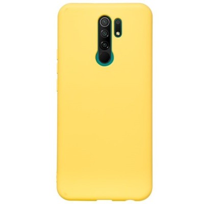 Xiaomi Redmi 9 Shell kieto silikono TPU geltonas dėklas - nugarėlė | Priedai.lt