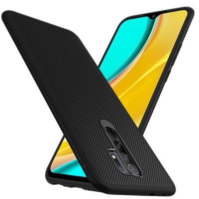 Xiaomi Redmi 9 cieta silikona (TPU) melns apvalks | vacins.lv