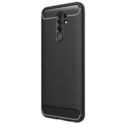 Xiaomi Redmi 9 „Carbon“ cieta silikona (TPU) melns apvalks | vacins.lv