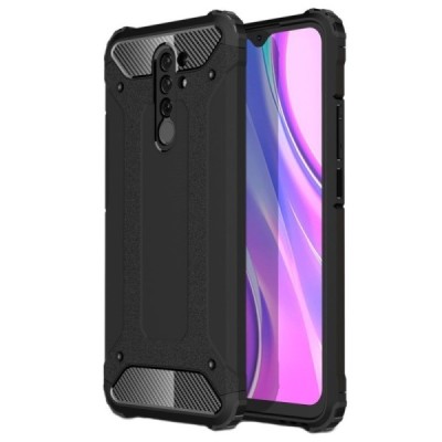 Pastiprinātas aizsardzības melns Xiaomi Redmi 9 apvalks | Vacins.lv