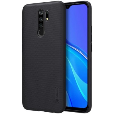 Xiaomi Redmi 9 "Nillkin" Frosted Shield melns vāciņš, apvalks | Vacins.lv