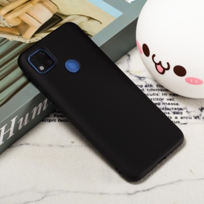 Xiaomi Redmi 9C Shell cieta silikona (TPU) melns apvalks | vacins.lv