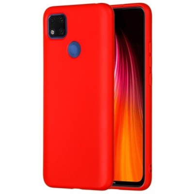 Xiaomi Redmi 9C Shell cieta silikona (TPU) sarkans apvalks | vacins.lv