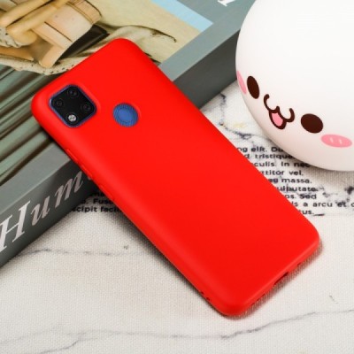 Xiaomi Redmi 9C Shell cieta silikona (TPU) sarkans apvalks | vacins.lv