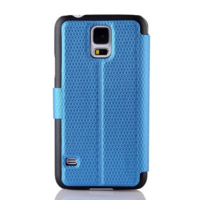 Samsung Galaxy S5 (S5 Neo) pīts atvērams zils s view maciņš / Vacins.lv