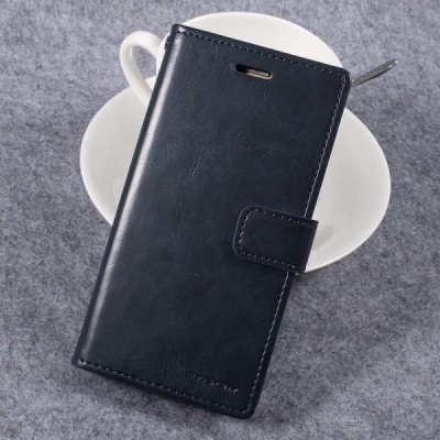 Mercury Blue Moon atverčiamas Samsung Galaxy A5 2017 (A520) juodas odinis dėklas - piniginė | Priedai.lt