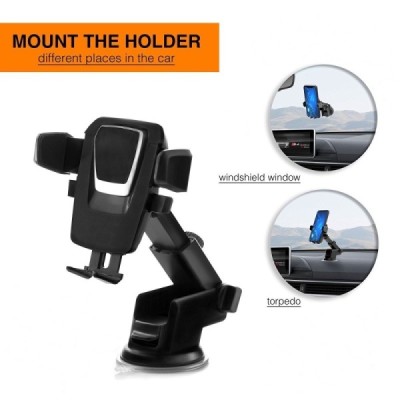 „Dashboard“ Telescopic melns telefona autoturētājs | Vacins.lv