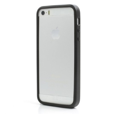 Melns „Infisens“ silikona Apple iPhone 5, 5S apvalks / vacins.lv