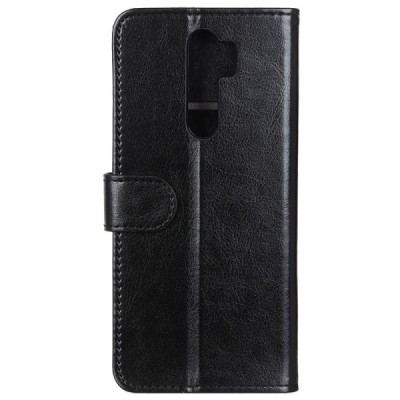 Xiaomi Redmi 9 atvēramais ādas melns maciņš, grāmata (maks) | Vacins.lv