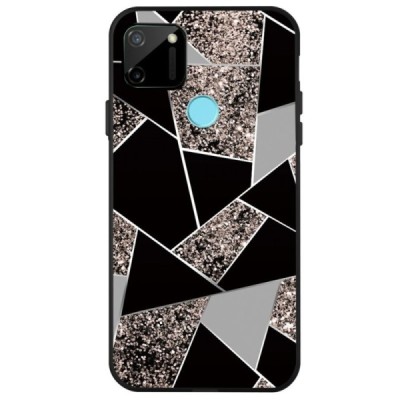 Xiaomi Redmi 9C „Fashion“ Marble cieta silikona (TPU) melns apvalks | vacins.lv