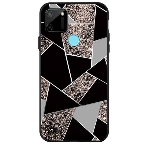 „Fashion“ Marble cieta silikona (TPU) apvalks - melns (Redmi 9C)