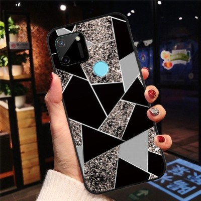 Xiaomi Redmi 9C „Fashion“ Marble cieta silikona (TPU) melns apvalks | vacins.lv