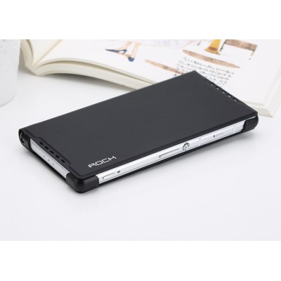 Rock Belief Sony Xperia Z2 ādas atvēramais melns futrālis / Vacins.lv