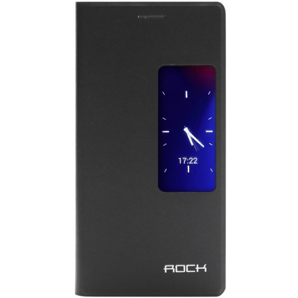 „Rock“ Feather atvēramais maciņš - melns (Ascend P7)