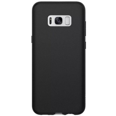 Samsung Galaxy S8 (G950) melns cieta silikona TPU pasaulē planākais apvalks | Vacins.lv