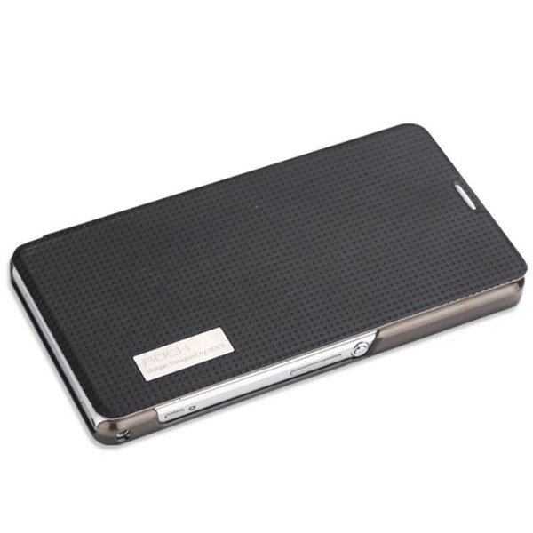 „Rock“ Elegant atverčiamas dėklas - juodas (Xperia Z1 Compact)