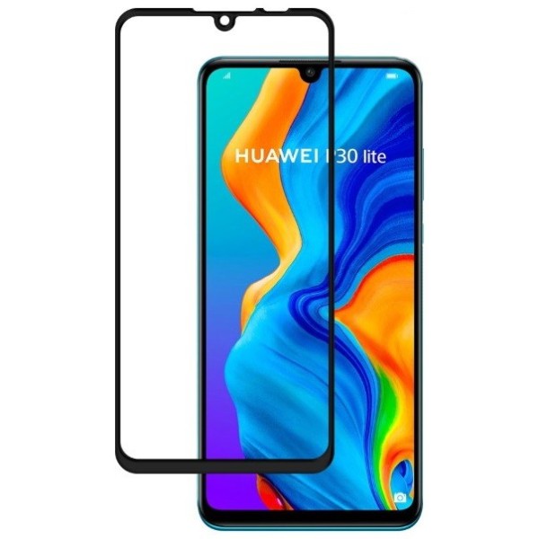 „Forever“ Tempered Glass pilnai dengiantis apsauginis ekrano stiklas 0.33 mm - juodas (P30 Lite)