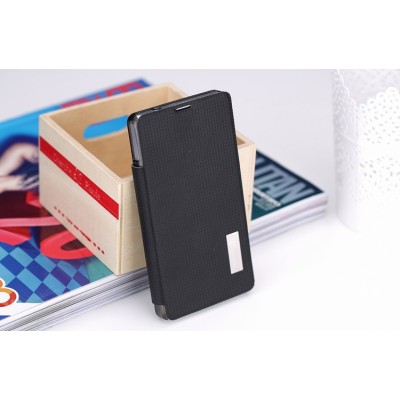 Rock Elegant Sony Xperia Z1 Compact juodas atverčiamas odinis dėklas / Priedai.lt