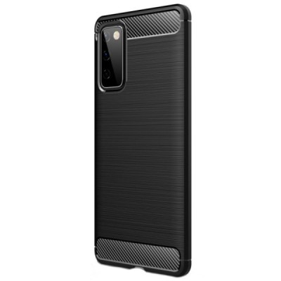 Samsung Galaxy S20 FE (Fan Edition) „Carbon“ cieta silikona (TPU) melns apvalks | vacins.lv