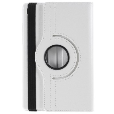 Samsung Galaxy Tab A7 10.4 2020 (T505,T500) atverčiamas, sukamas 360 laipsnių, baltas odinis dėklas - stovas | Priedai.lt