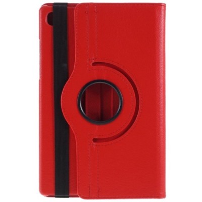 Samsung Galaxy Tab A7 10.4 2020 (T505,T500) atverčiamas, sukamas 360 laipsnių, raudonas odinis dėklas - stovas | Priedai.lt