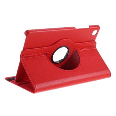 Samsung Galaxy Tab A7 10.4 2020 (T505, T500) atvēramais sarkans ādas maciņš, grozās 360° grādu apjomā | Vacins.lv