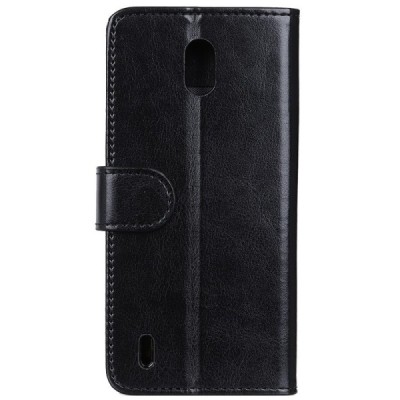 Nokia 1.3 atvēramais ādas melns maciņš, grāmata (maks) | Vacins.lv