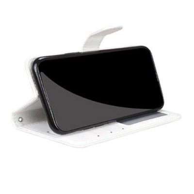 LG K51s (LM-K510) atvēramais ādas balts maciņš, grāmata (maks) | Vacins.lv